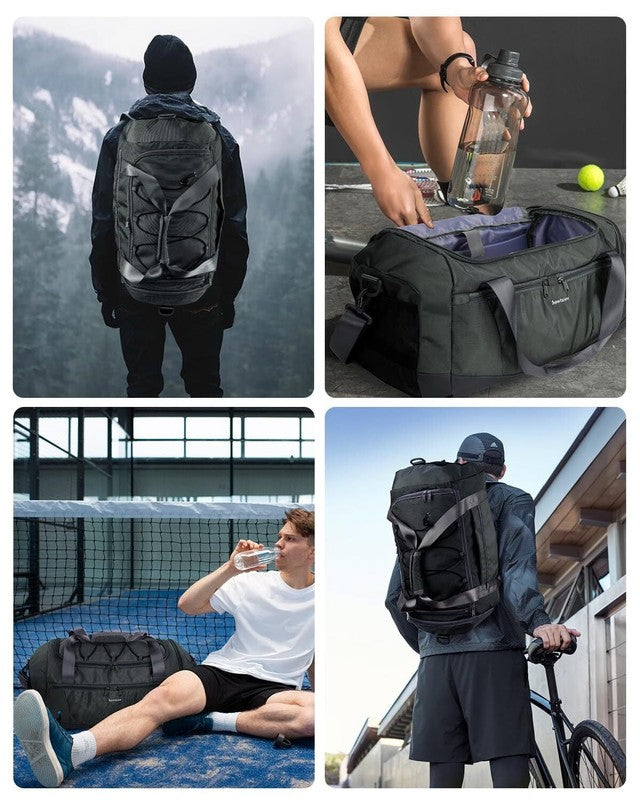 Gym Bag for Men Large Capacity Duffel Bags with Shoe Compartment Tote with Troll3