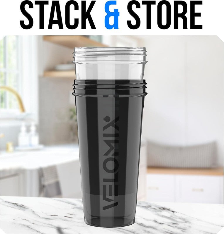 -2 Pack- 28 Oz Protein Shaker Bottles for Protein Mixes - 2X Wire Whisk | Leak P5