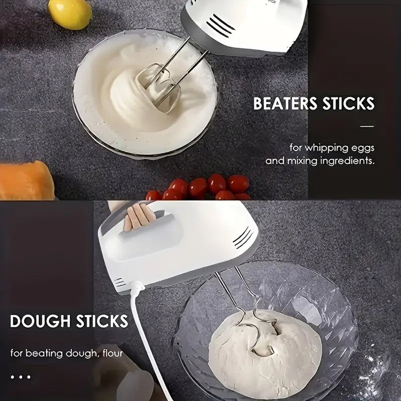Electric Hand Mixer,7-Speed Adjustable Egg and Flour Automatic Mixing for Cookin1