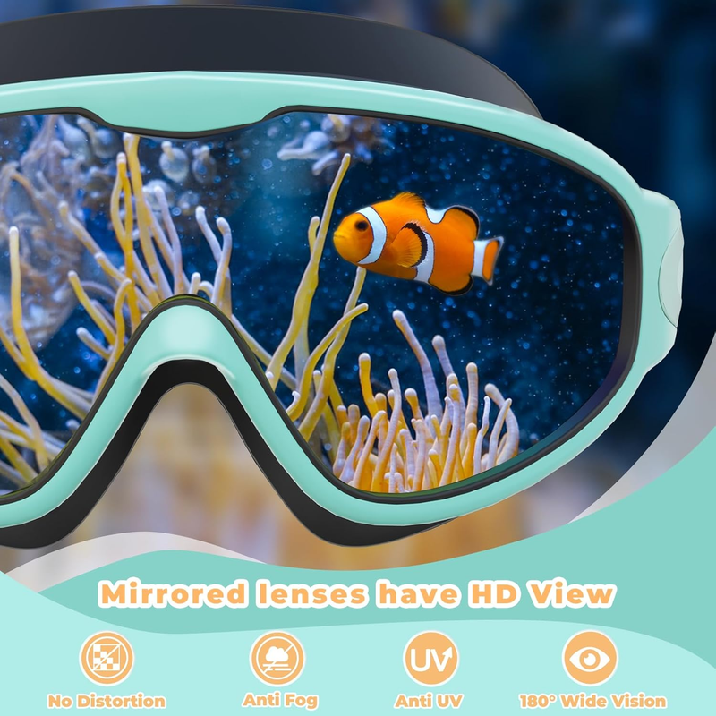 2 Pack Kids Swim Goggles Ages 3-15 UV Anti Fog Pool Boys Girls Youth2