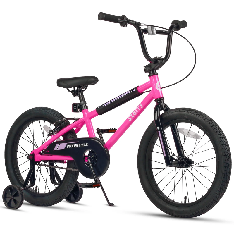 18in Kids BMX Bike w/ Training Wheels Coaster Brake Ages 6 9 Pink10