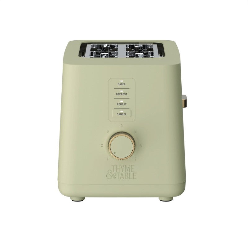 2-Slice Toaster, Extra-Wide Slots with Removable Crumb Tray, Eucalyptus Green1