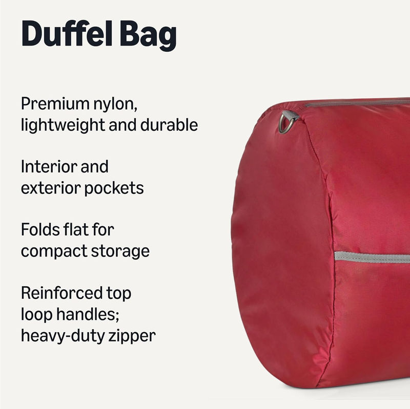 Large 150L Foldable Duffel Bag Nylon Travel Storage Zipper Red Bag1
