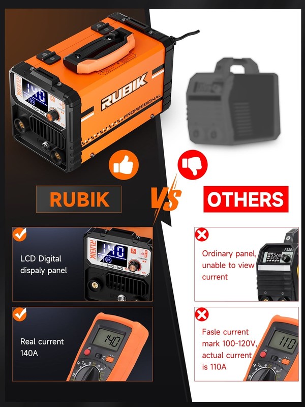 140A MIG Welder 3-in-1 Flux Core TIG Stick IGBT Portable Gasless Welding Machine7