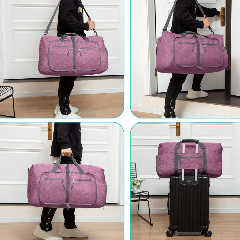 65L 85L 115L Foldable Travel Duffle Bag Water Resistant Weekender Overnight4