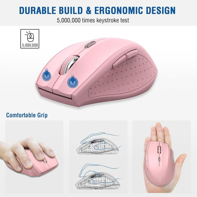 ireless Mouse 2.4Ghz 6 Buttons 4800 DPI Portable Optical Cordless USB3