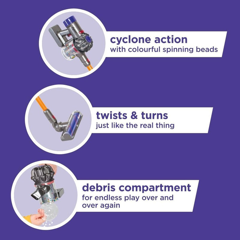 Cordless Toy Vacuum Kids Role Play Purple Orange Interactive Licensed3