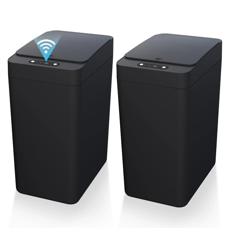 2Pack 2.6 Gallon Touchless Motion Sensor Trash Can - Slim Waterproof Design7