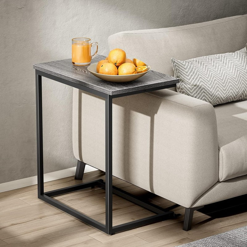 C Shaped End Table 27" High, Slide Under Sofa Side Table for Living Room3