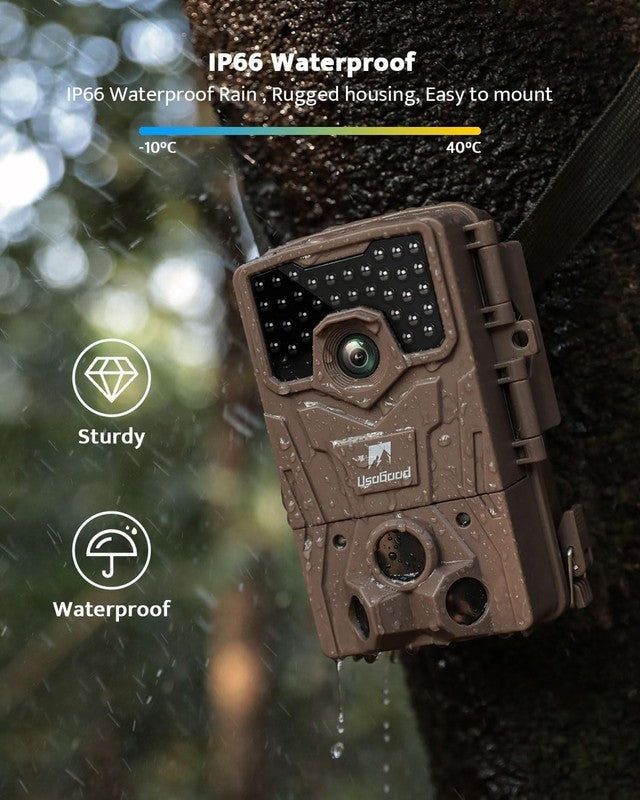 Trail Camera 4K 36MP Game Cam 8 Batteries 32GB Night Vision IP66 120° 2" Screen7