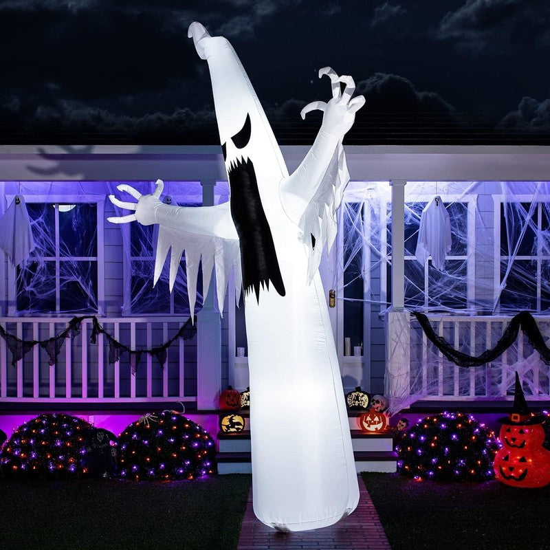 12Ft Halloween Ghost Inflatable w/ LEDs Outdoor Yard Blow Up Decoration8
