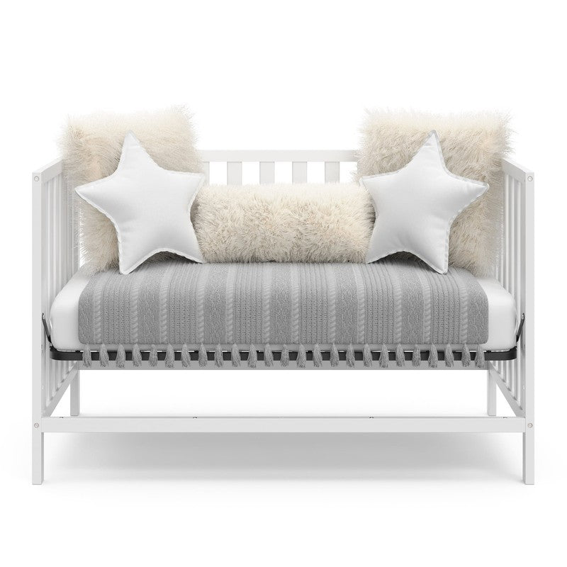 Sunset 5-In-1 Convertible Baby Crib, White6