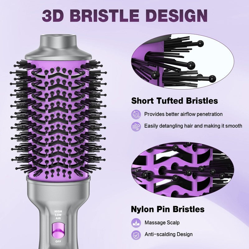 4 in 1 Hair Dryer Brush Negative Ion Anti-Frizz Ceramic Titanium Hair Styler5