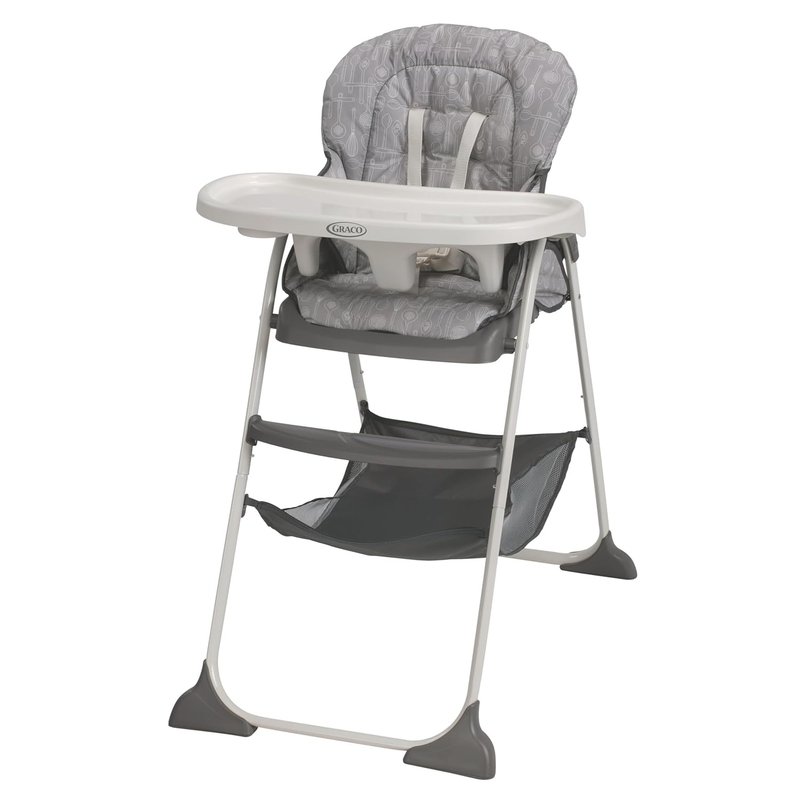 Slim Snacker High Chair, Ultra Slim, Fast-Folding, Multiple Recline Positions, C9