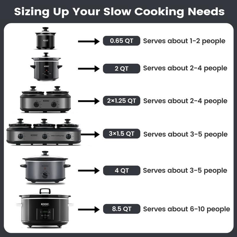 4Qt Slow Cooker 3-Setting Dishwasher Safe Ceramic Grey Ellipse Pot6