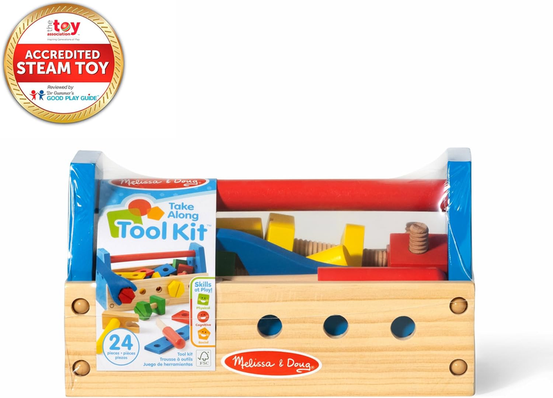 Take Along Tool Kit Wooden Construction Toy (24 Pcs)2
