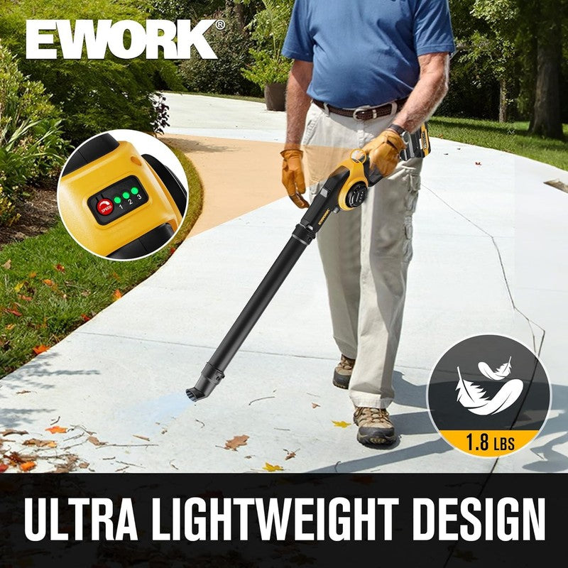 Leaf Blower Cordless 20V 200MPH w/ Battery, Charger, 3 Speed Lightweight4
