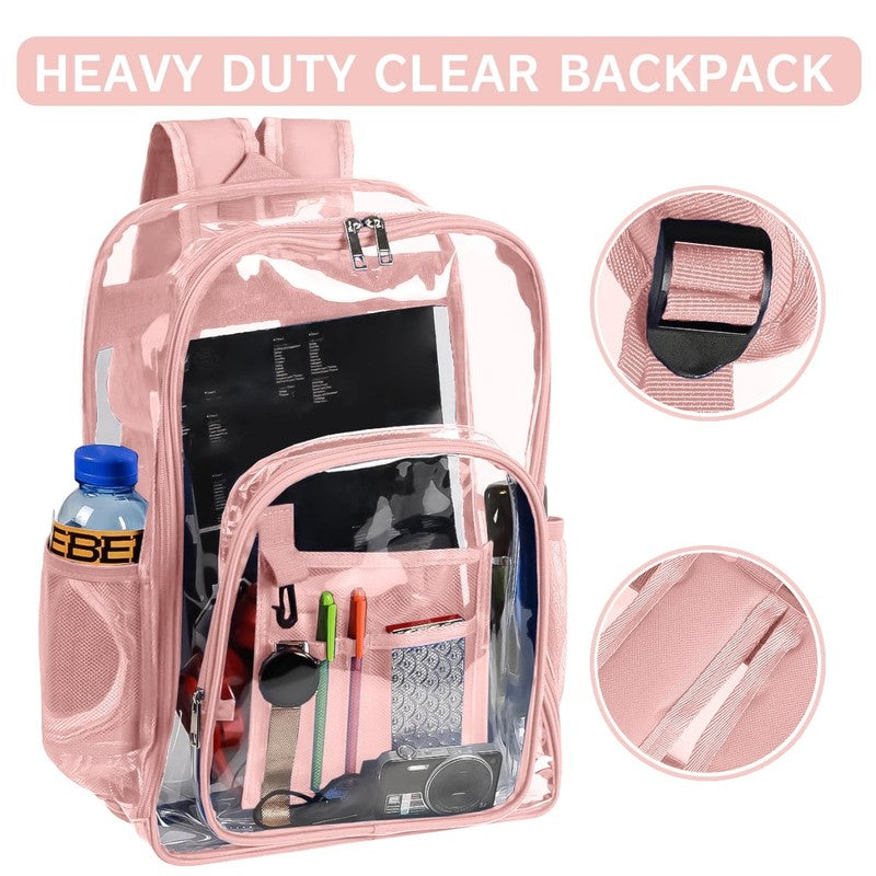 Waterproof Clear Backpack Heavy Duty PVC Transparent Large Capacity Backpack wit1