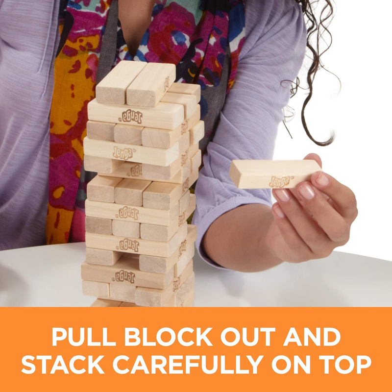Wooden Blocks Stacking Tumbling Tower Game Party Game Kids & Family 6+3
