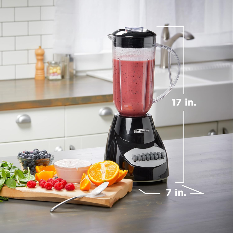 10-Speed Countertop Blender, BL2010BP, 6-Cup Plastic Jar, Dishwasher-Safe, Stain6