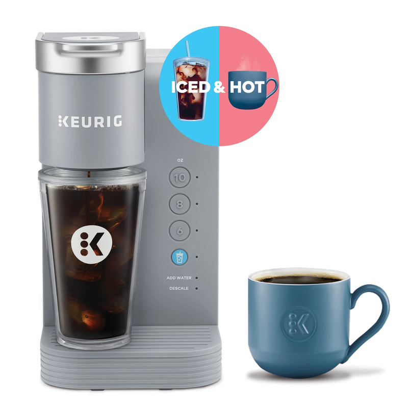 K-Express Essentials Plus, Iced and Hot Single-Serve K-Cup Pod Coffee Maker, Gra0