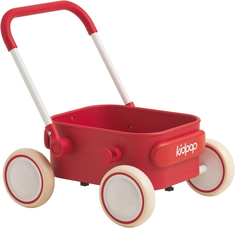 Toddler Push & Pull Wagon Walker 7mo 4yr Birthday Gift Red0