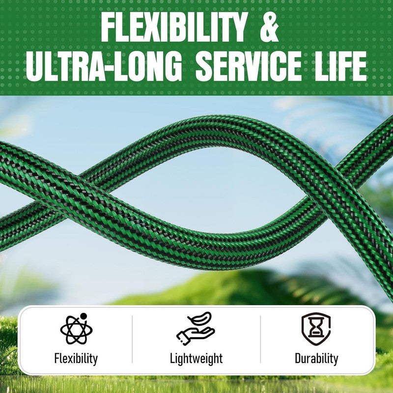 25Ft Garden Hose, Heavy Duty, Kink Resistant, Leakproof, Lightweight6