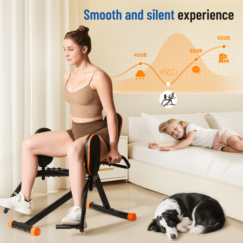 Home Gym Hip Abductor Machine Glute Leg Trainer 6-Level Resistance 440lb Max2