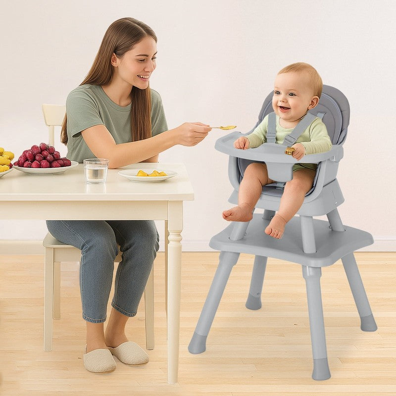 8 in 1 Baby High Chair, Toddler Dining Booster Seat for Eating, Light Grey6