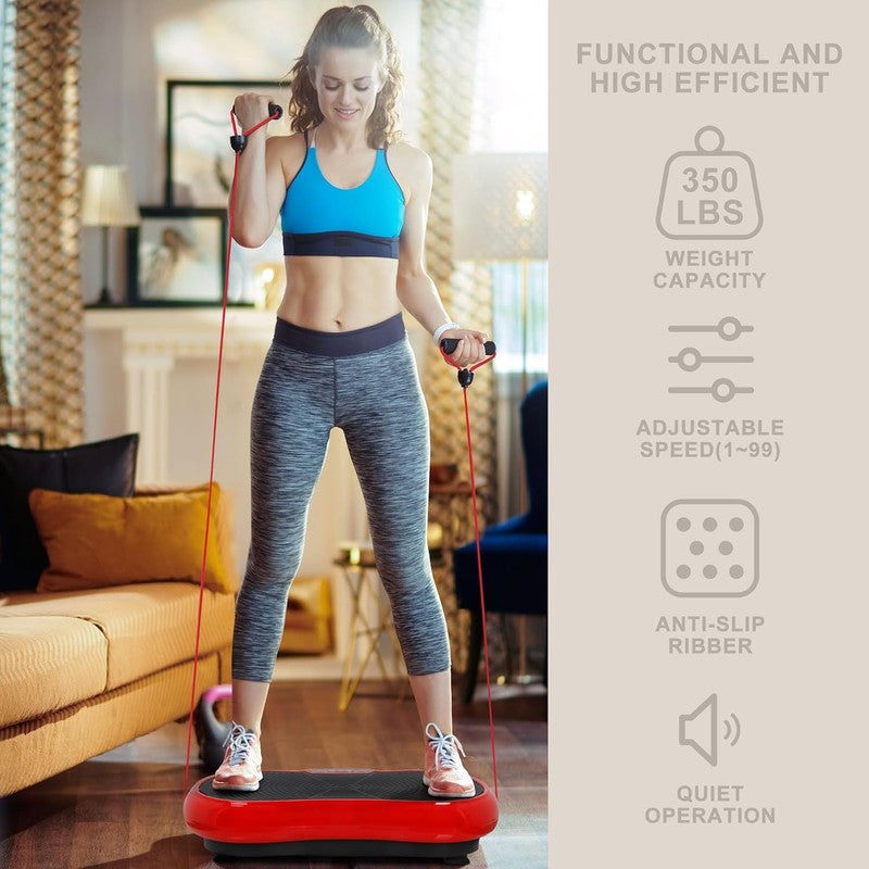 Pro Vibration Plate Machine 99 Levels Full Body Workout Bands Bluetooth Remote2