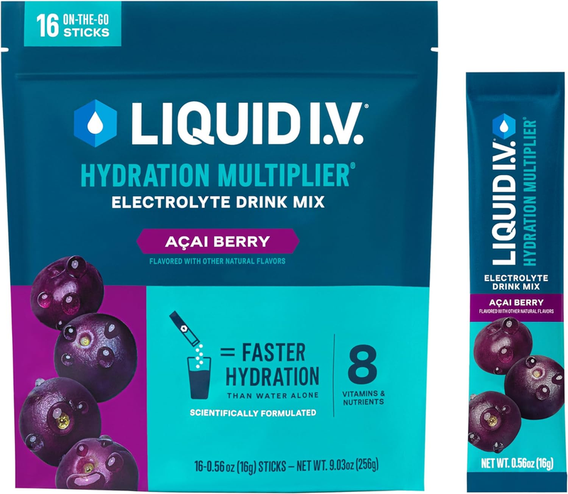 Liquid I.V. Hydration Multiplier Acai Berry 16 Servings Electrolyte Mix9