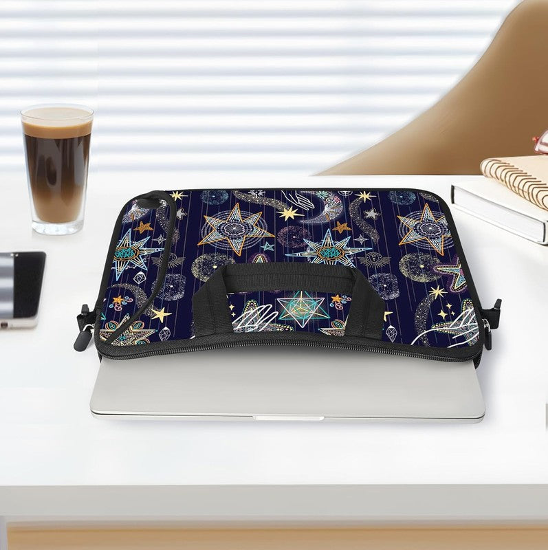 14 15.6 Laptop Sleeve Bag Stars Neoprene Carry Case w/ Handle Pocket2