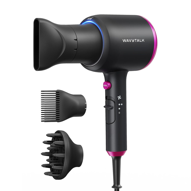 Ionic Hair Dryer with Diffuser & Comb - 1875W Fast Drying for All Hair Types0