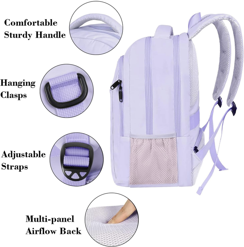 15.6" Laptop Backpack Girls Women College School Computer Bag3