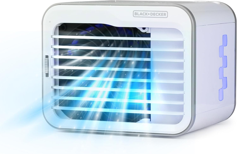 Desktop Air Cooler BDMC10 Personal Portable 3 Speed Evaporative Fan White/Gray10