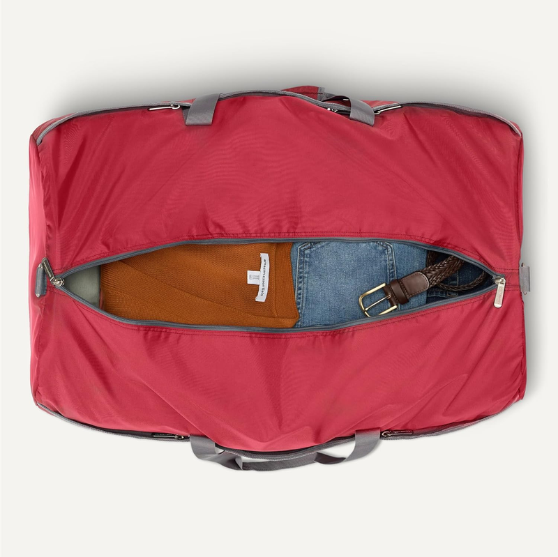 Large 150L Foldable Duffel Bag Nylon Travel Storage Zipper Red Bag3
