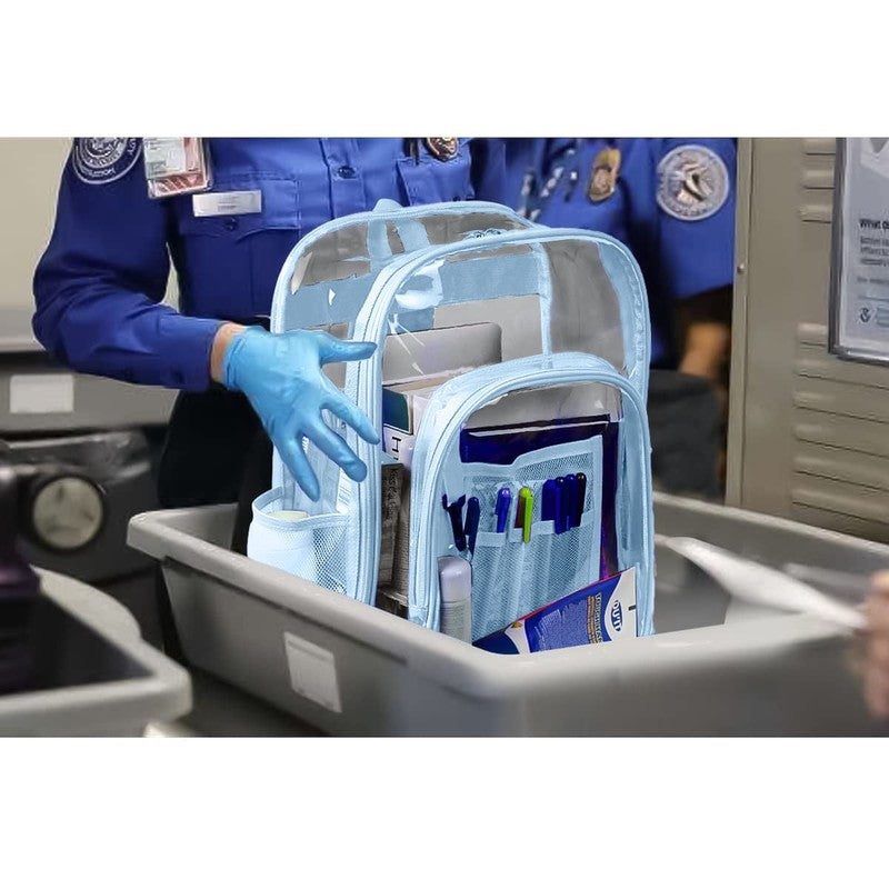 Waterproof Clear Backpack Heavy Duty PVC Transparent Large Capacity Backpack wit5
