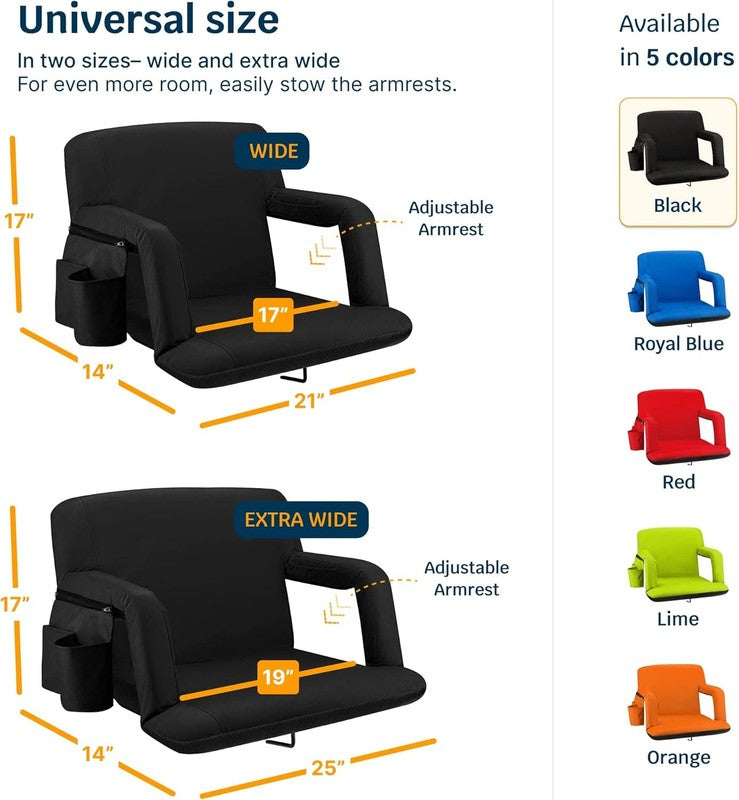 Stadium Seats with Back Support for Bleachers – Wide Bleacher Chairs with Thick 2