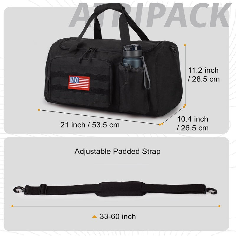 2 In 1 Gym Duffle Bag 40L Convertible Travel Bag Shoes Compartment Luggage6