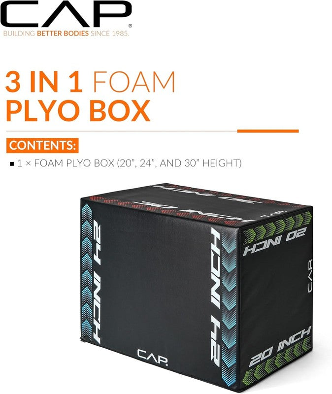 Foam Plyometric Jump Box Adjustable Heights Home Gym HIIT Agility Strength1