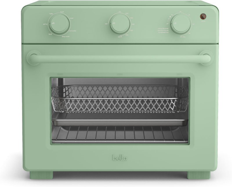 Air Fry Toaster Oven 1700W 7 Presets Dishwasher Safe Trays Seaglass9