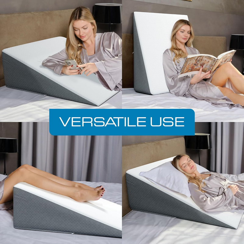 Bed Wedge Pillow for Sleep Apnea, FSA Eligible Acid Reflux, and Back Pain Relief5