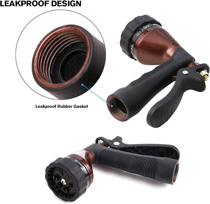 Adjustable Metal Garden Hose Nozzle with Spray Patterns for Plants & Cars3