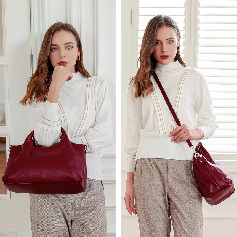 Genuine Leather Shoulder Bags Purses and Handbags for Women Satchel Designer Cro1