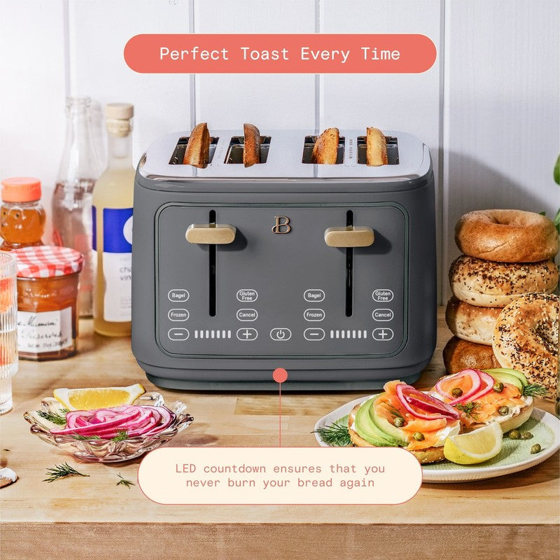 4-Slice Toaster with Touch-Activated Display, Oyster Gray by Drew Barrymore6