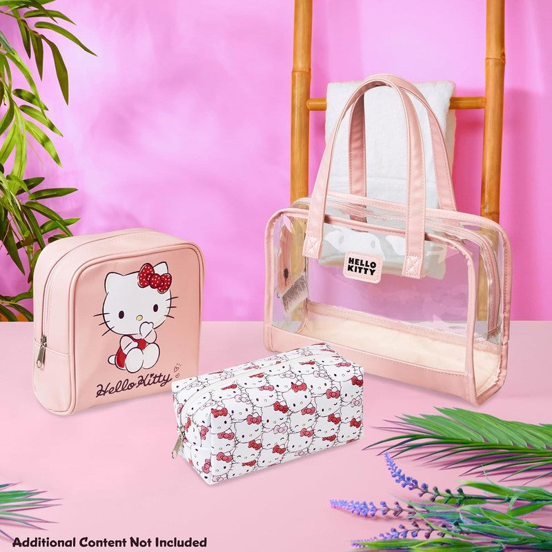 3PCS Kawaii Makeup & Toiletry Bag Set for Women & Girls – Cute Anime Travel Cosm1