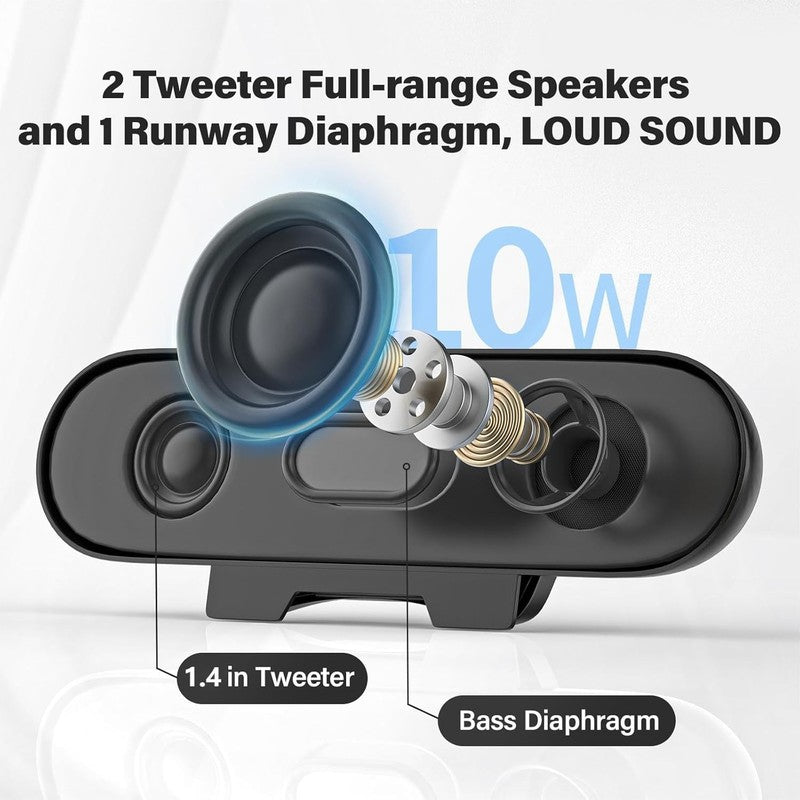 Computer Speaker for Desktop PC Monitor Loud Sound USB Volume Control Black1