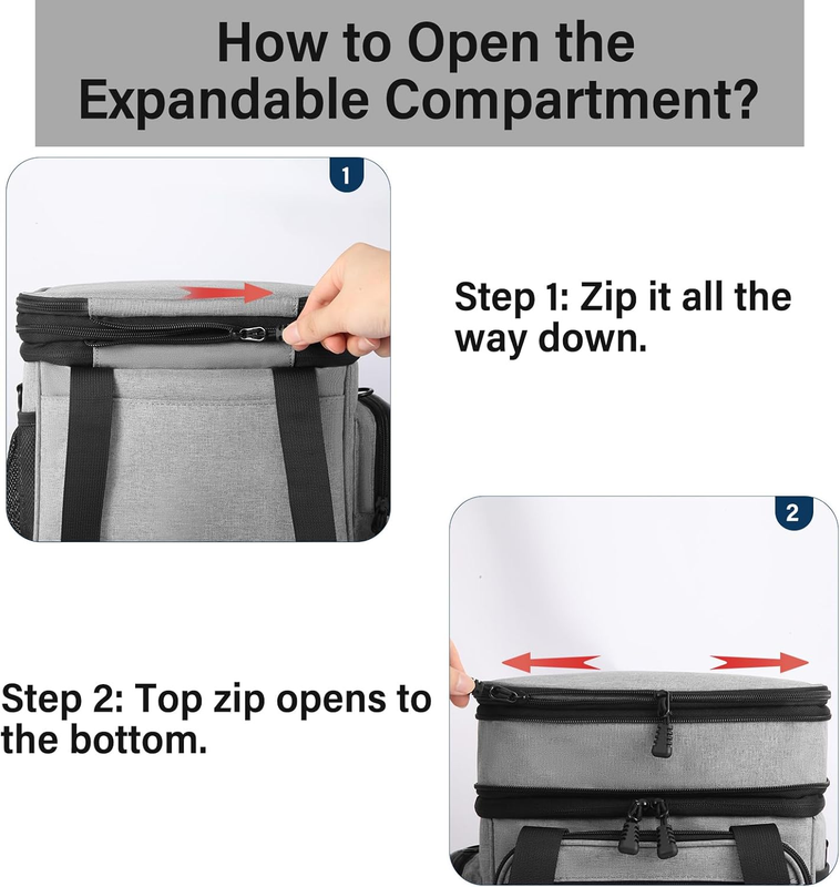 Expandable Tactical Insulated Lunch Box 16L Leakproof Cooler Bag Heavy Duty6