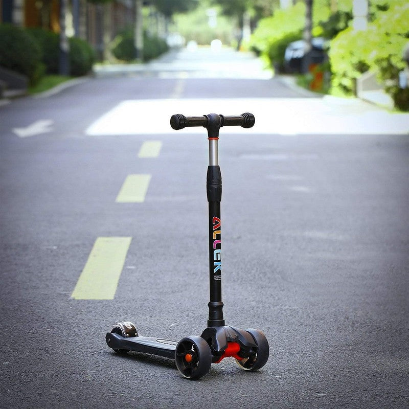 Kick Scooter B02 Lean 'N Glide Wide PU Light Up Wheels 4 Heights Black7