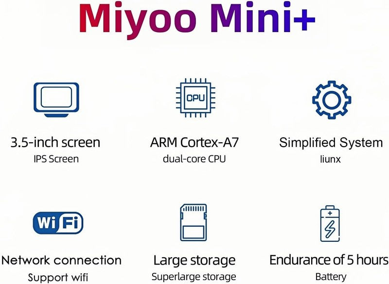 Miyoo Mini Plus Retro Handheld Console – 64GB, 3.5" Screen, 3000mAh Battery2